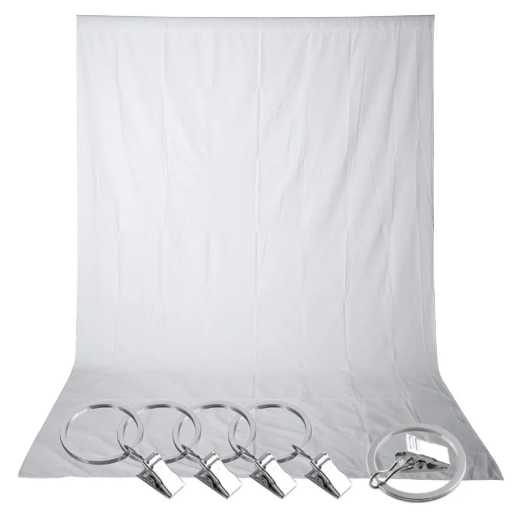 Neewer 1 5x3M PRO фотостудия 100% чистый муслин складной фон белый + 5 пружинных зажимов для