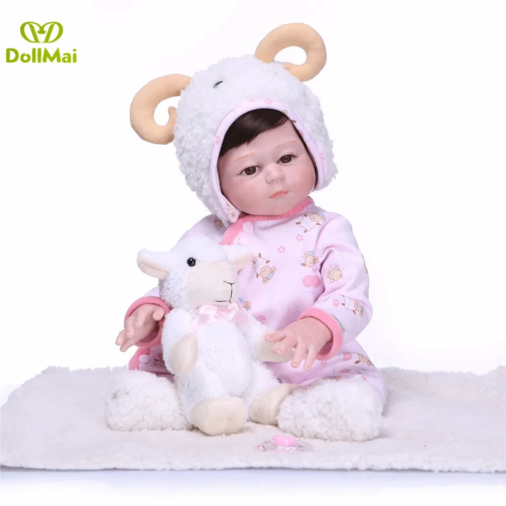 

Lifelike 20'' Newborn Doll Can Bathe Full Silicone Vinyl newborn plush suit reborn princess modeling Birthday Gifts for Girl