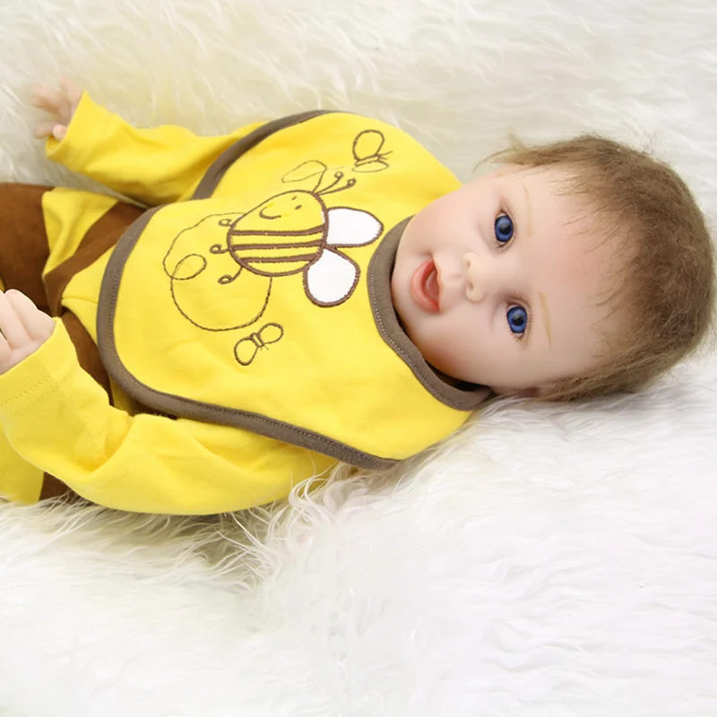 Npkdoll Reborn Baby 22 дюймов 55 см возрождается младенцев Bebe Menina de силиконовые Boneca сюрприз