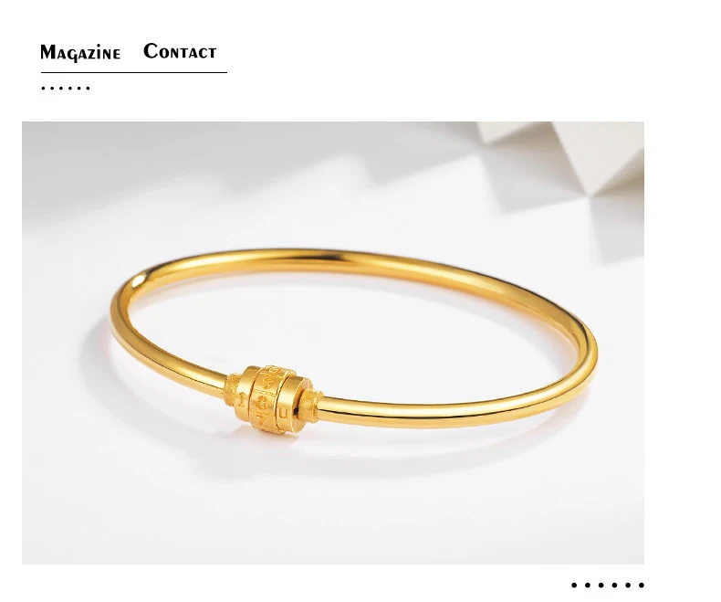 HMSS 24K браслет из чистого золота Настоящее 999 цельный золотой браслет высококлассный красивый романтический, модный Классический ювелирный браслет Лидер продаж Новинка
