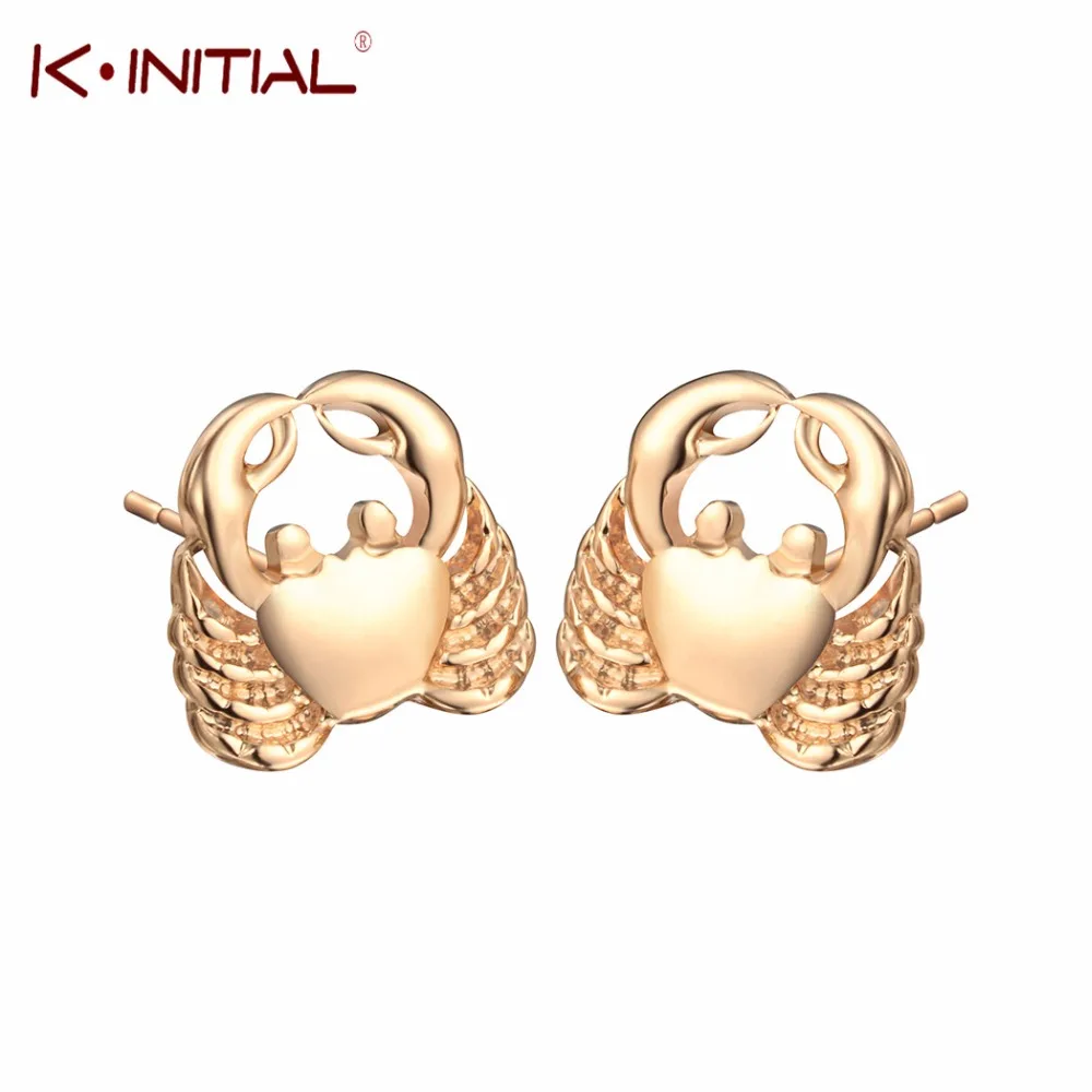 Уникальные серьги-гвоздики Kinitial в виде животных крабов Новое поступление серьги