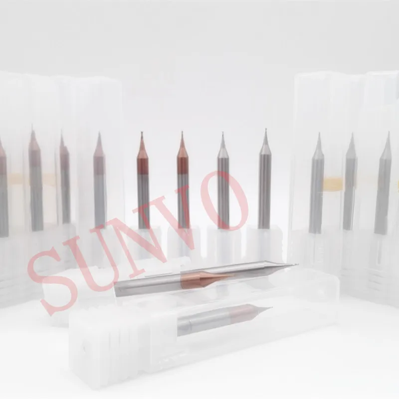 5 шт./компл. 0 2 мм 3 R0.1 R0.15 квадратная Концевая фреза из карбида вольфрама с