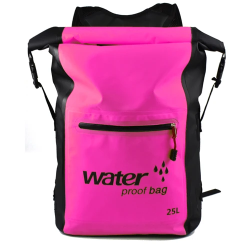 pink Aricxi 25L 500D ПВХ брезент треккинг дрейфующий уплотнение Рафтинг сумка двойные ремни океан пакет водонепроницаемый мешок сухой мешок открытый - Цвет: pink