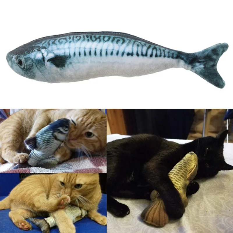 Горячая интерактивная игрушка для кошек кошачья мята Play Fish плюшевые игрушки в