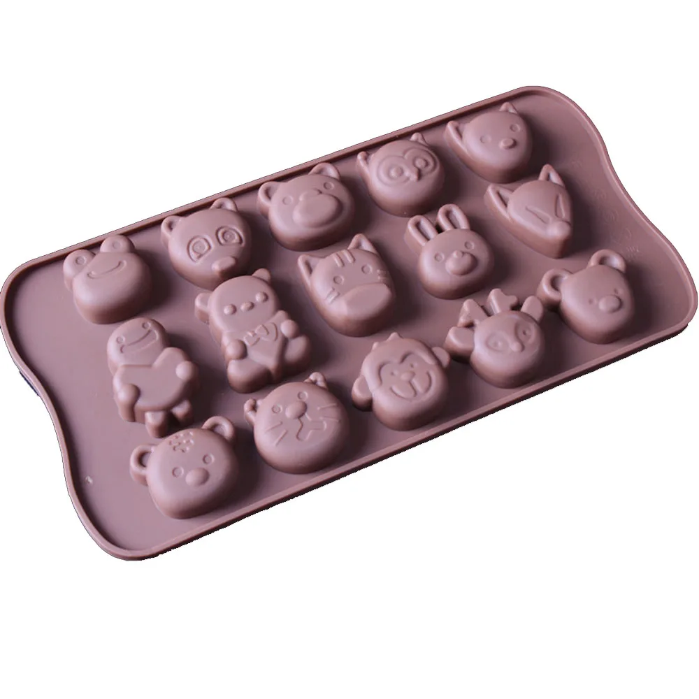 

15 Holes Silicone Chocolate Mould Animals Pattern Cookies Cake Mold
