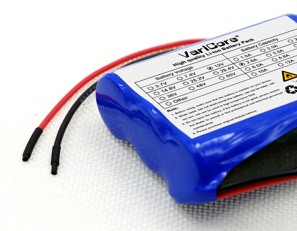 VariCore новая 12В 2600mAh 18650 литий ионная батарея камера CCTV аккумуляторная 12 6 V до 11 1