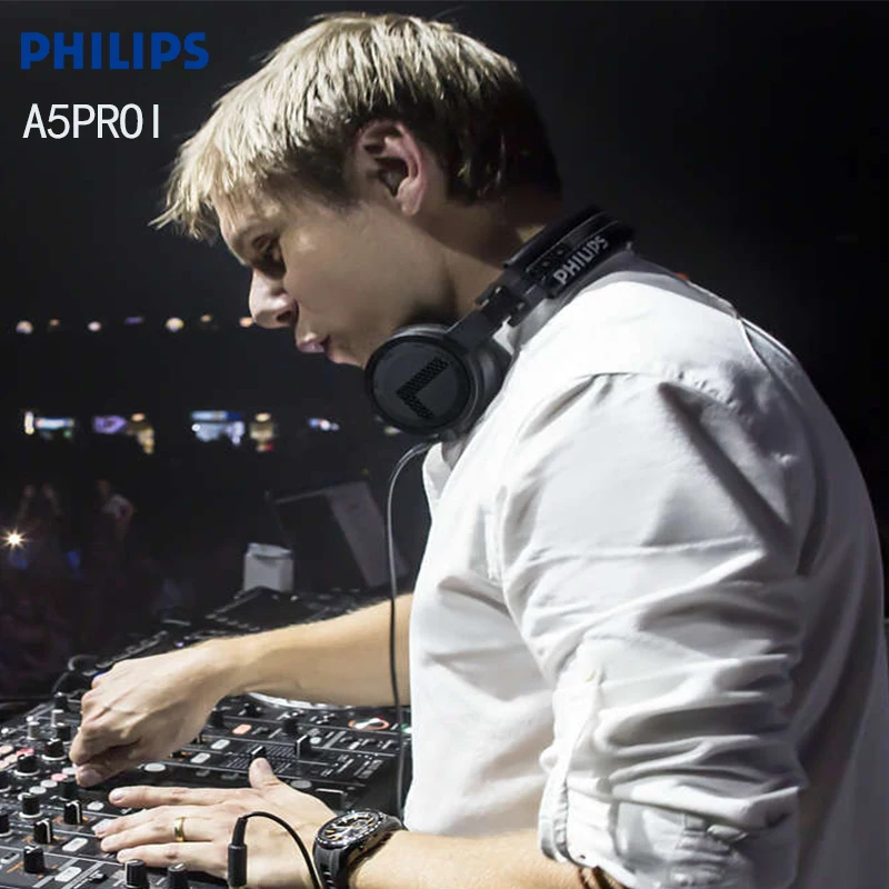 Профессиональные Оригинальные A5-PROI Наушники Philips, наушники с проводным шумоподавлением, DJ Monitor DBB, музыкальная гарнитура