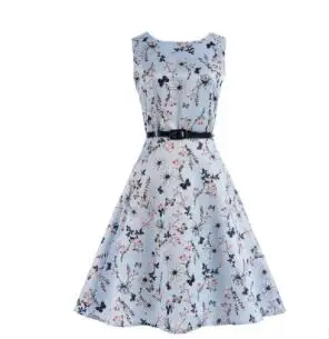 Плюс Размеры вишня печати Pin Up летнее платье Для женщин Винтаж 50 s Rockbility vestidos без