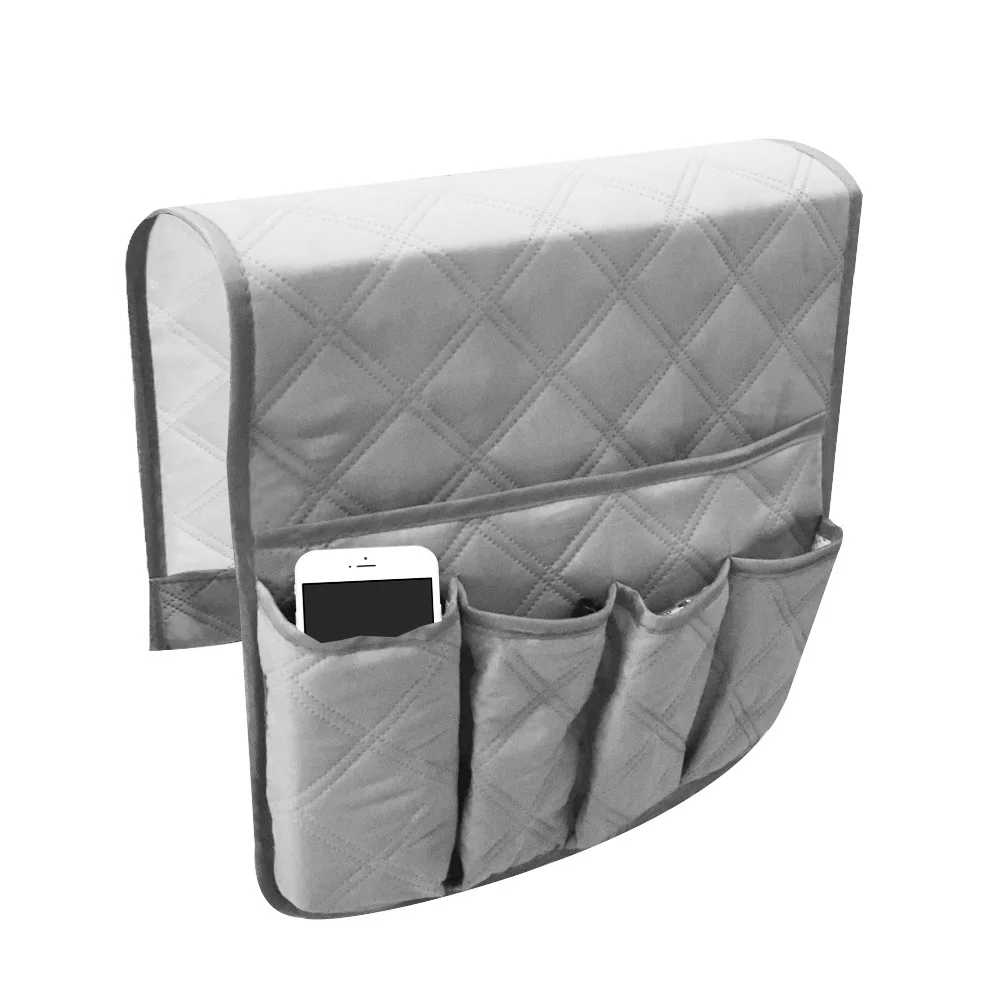 Waterproof Hanging Sofa Side Storage Bag Cell Phones Remote Control Holder Organizer Foldable 4 Pockets Over Armchair | Дом и сад
