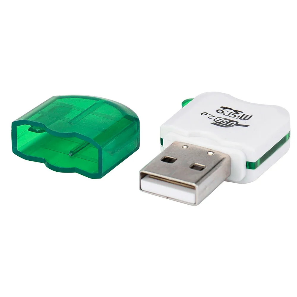 Высокоскоростной кардридер Mini USB 2 0 Micro TF T Flash зеленый для домашнего использования