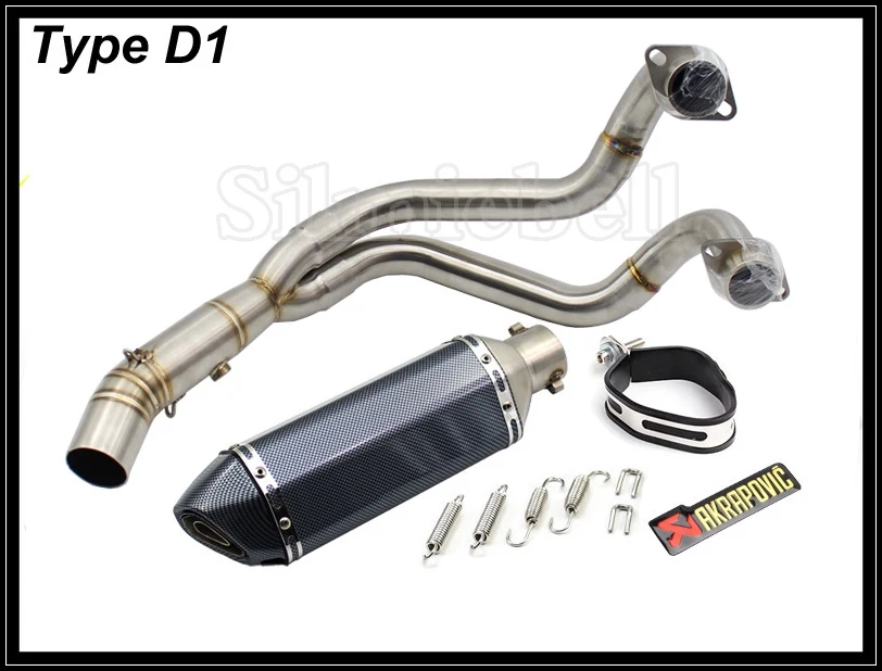 MT07 выхлоп Akrapovic выхлоп мотоцикла Escape Moto выхлопная труба без шнуровки полная система для Yamaha MT-07 FZ07 FZ-07 Tracer XSR700