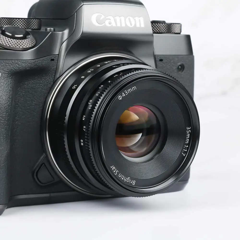 Объектив Cadiso 35 1 7 мм F1.7 с большой диафрагмой и ручной фокусировкой для камеры Canon