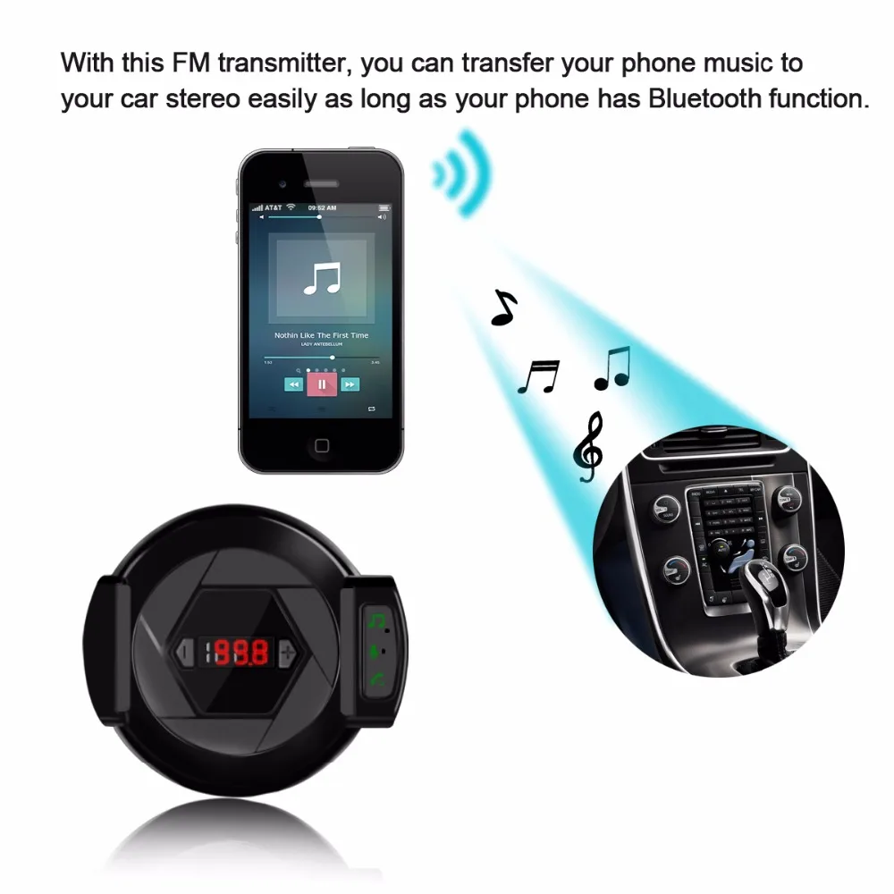3 в 1 автомобиль Bluetooth 4.0 fm передатчик модулятор и Air Vent Телефон подставка держатель