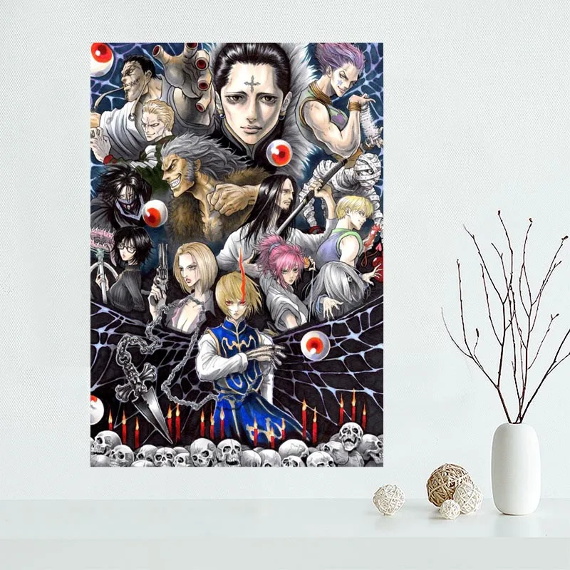 

New arrival Custom Hunter x Hunter Anime Canvas Painting Poster Cloth Silk Fabric Wall Art Poster for Fashion Home Decor