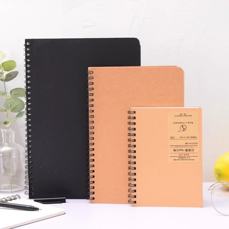 

Creative retro diary book A5 kraft paper binder loose-leaf notebook B5 sketchbook A6 portable coil notepad School Office Supply
