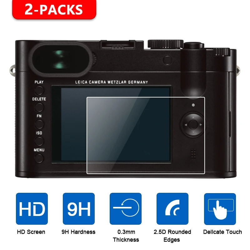 Защитное стекло для Leica 2 шт. закаленное Q2 Q SL CL S C M M10 1 M9 M8 X Vario D Lux 5/3 X1 X2 4 4|Защита