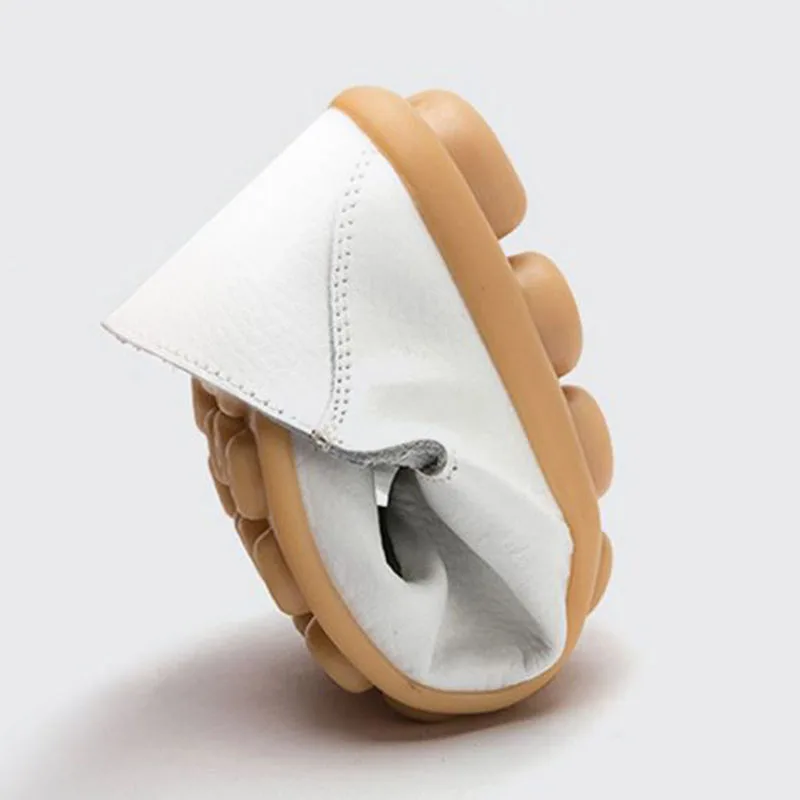 RIZABINA/Женская обувь из натуральной кожи на плоской подошве модные Лоферы без