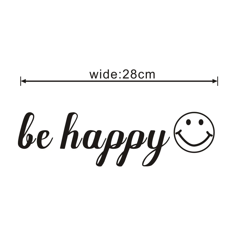 Наклейка Be Happy автомобильная наклейка Window кружка Y170823|window sticker|window decalssticker window |