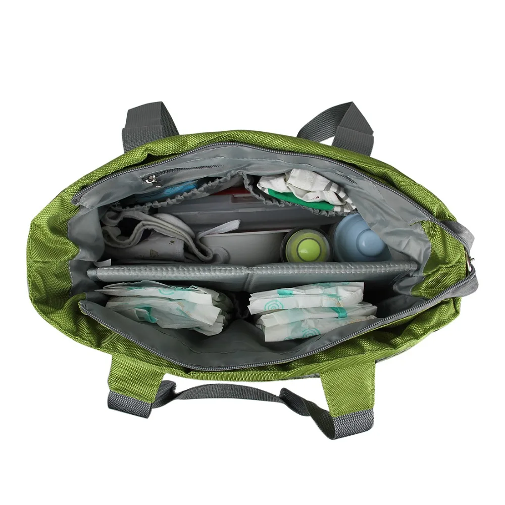 Сумка для детских подгузников mommore зеленая сумка с пеленальной подушечкой