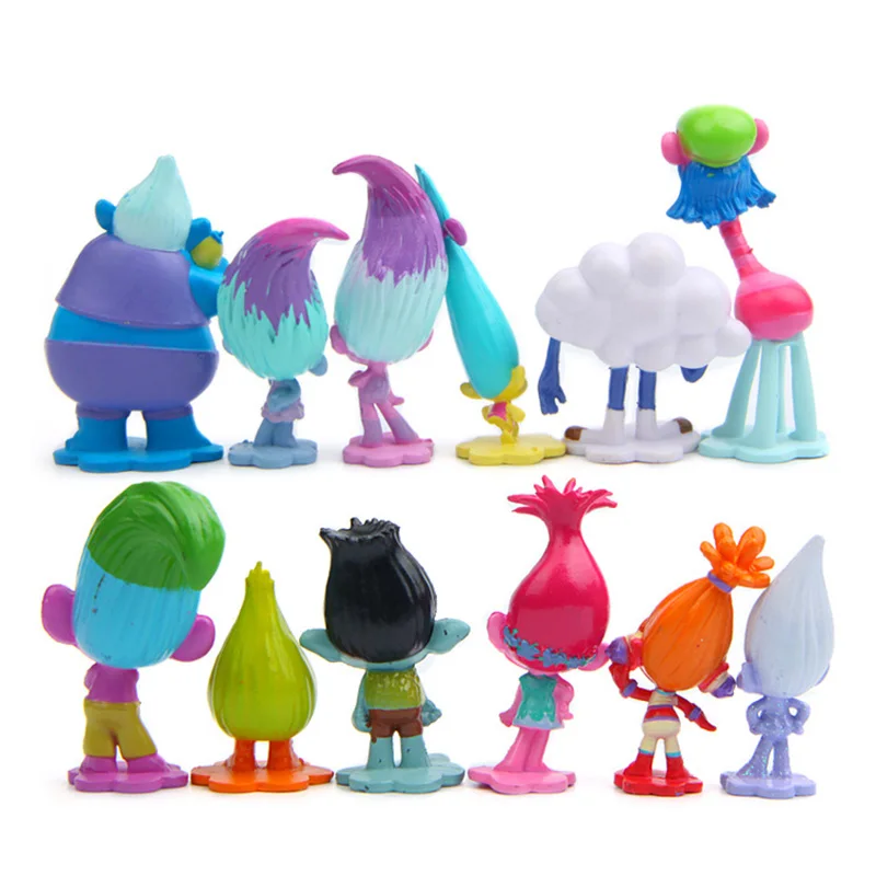 Hasbro тролли 12/шт фигурка игрушка голова метлы эльф сделай сам дикая озелененная