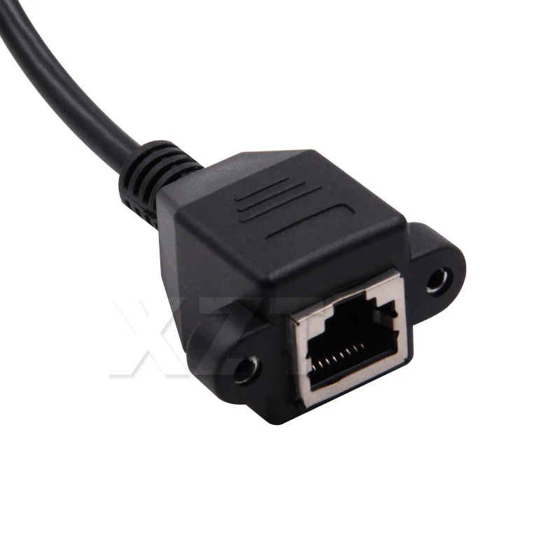 1 шт. вверх и вниз на 90 градусов штекер-гнездо RJ45 винтовое крепление панели Ethernet LAN