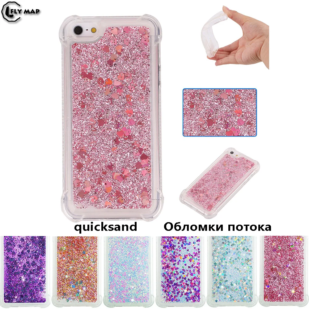Блестящий чехол со звездами для Apple iPhone 5 5S 4 0 дюйма мягкая задняя крышка из ТПУ с