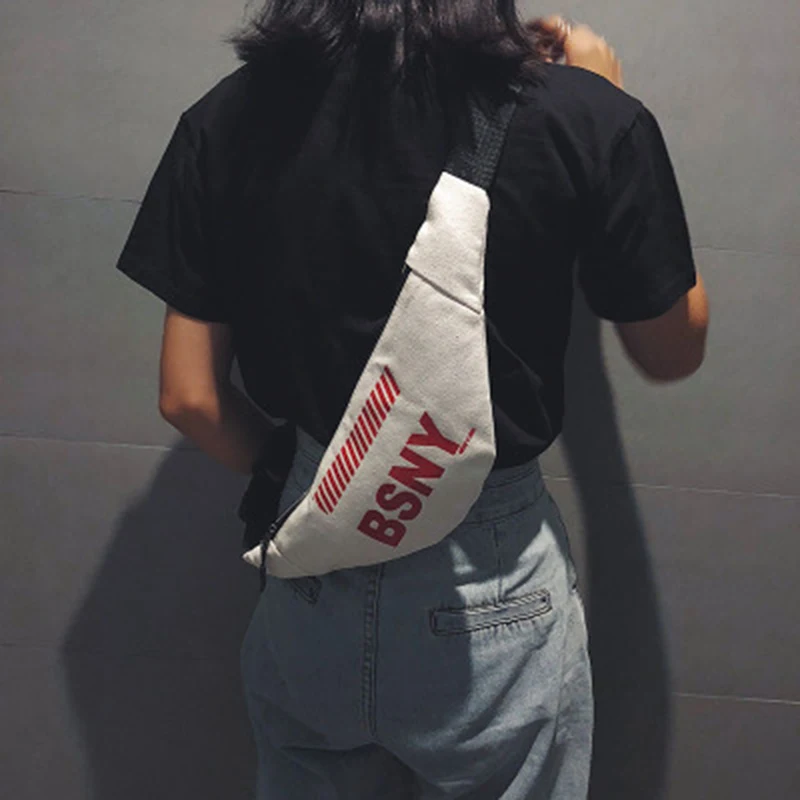 RURU monkey 2019 New Women Bag For Outdoors Disco Dancing Fashion Zipper Large Capacity Chest Bags Letter Oxford | Багаж и сумки