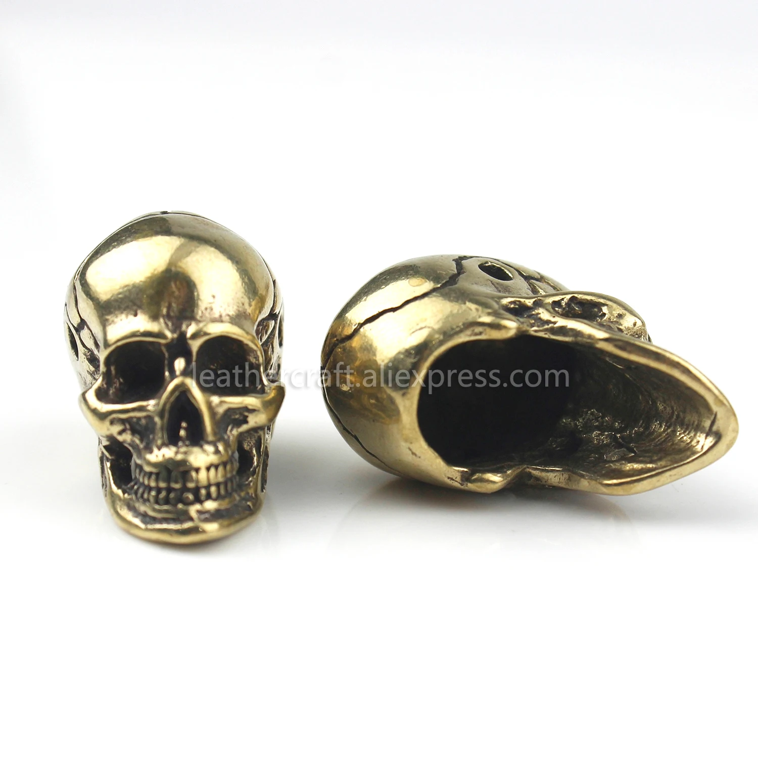 1 подвеска в виде черепа стиле ретро латунный полированный кулон панк и байкера