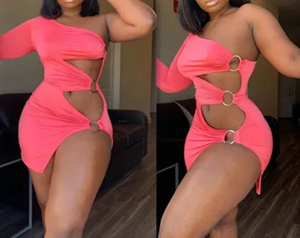 2019 летнее женское металлическое сексуальное платье с глубоким вырезом розовое