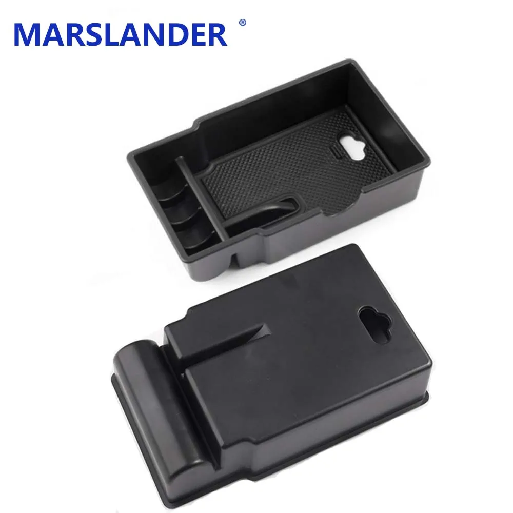 

Car Center Console Armrest Storage Box For Jeep Renegade 2015 2016 ABS Black Armrest Storage Box Glove Box Tray Storage Box