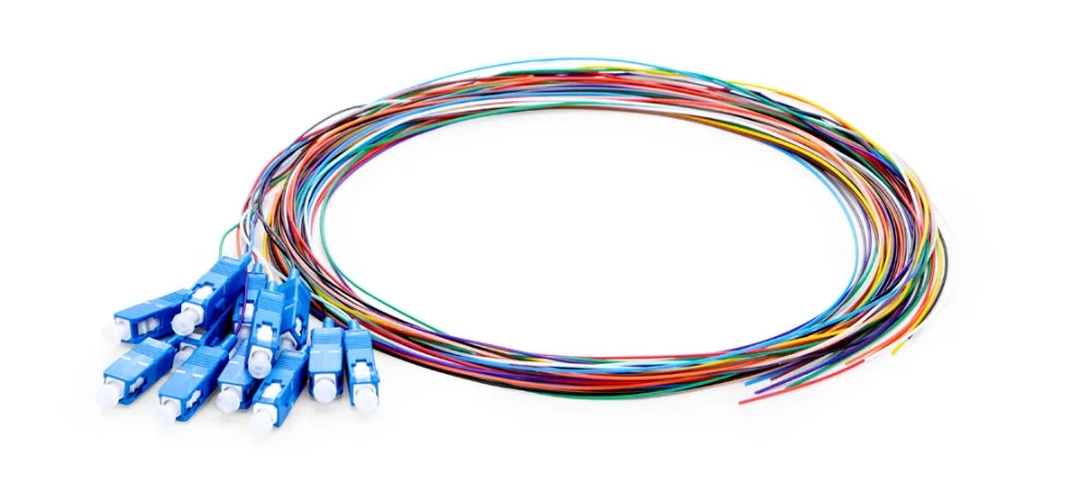 1m Fiber Pigtail 12 Colors SC/LC/FC/APC/UPC fiber cable G657A Core Fibers Simplex 9/125 Single Mode 0.9mm | Мобильные телефоны и