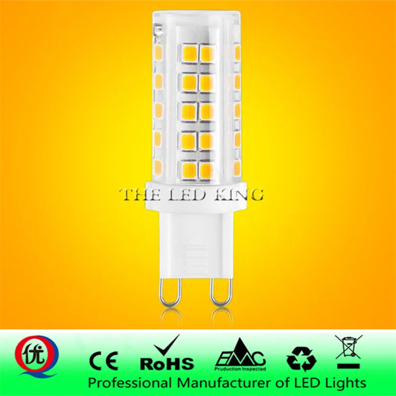 Керамическая светодиодная лампочка G9 220 В 7 Вт 9 12 15 2835 SMD миниатюрсветодиодный