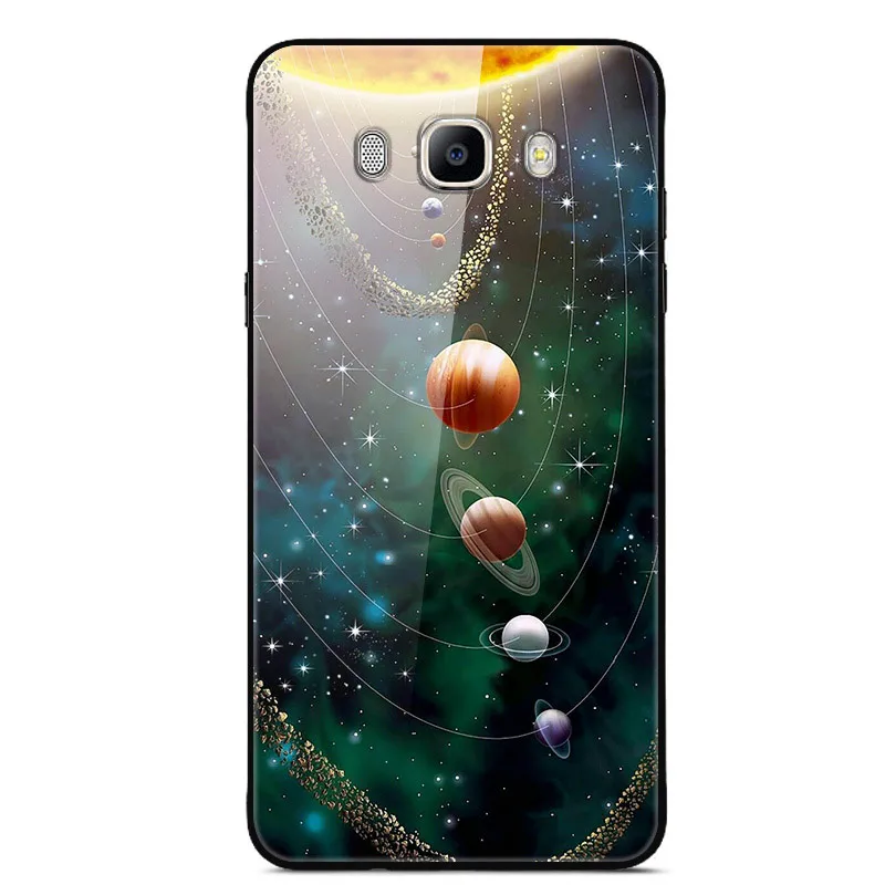 24 Для samsung J7 чехол со стеклянной задней поверхностью жесткий чехол s для samsung Galaxy J7 чехол SM-J710FN J710 J 7 закаленное покрытие j710f - Цвет: 24