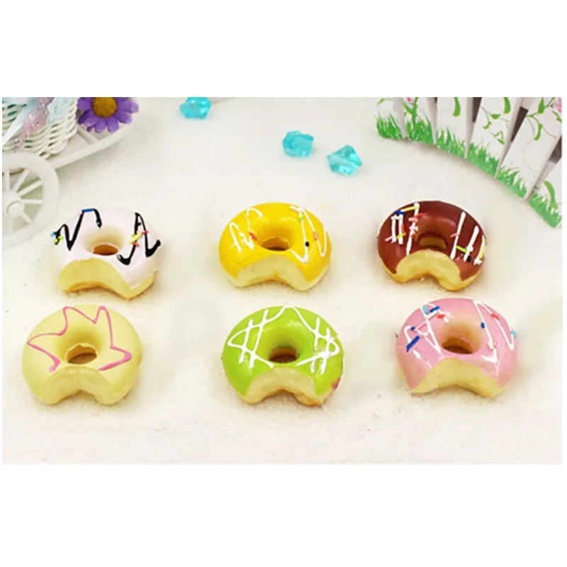 6 шт./лот один пончик искусственные продукты питания магниты на холодильник