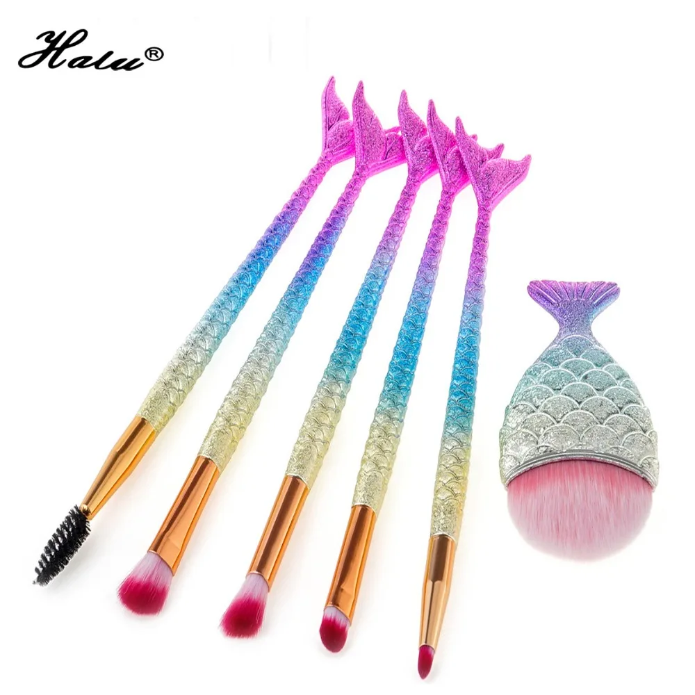 Halu Фиолетовый Русалка Professional Cosmetic Макияж расчёски для волос набор тональная