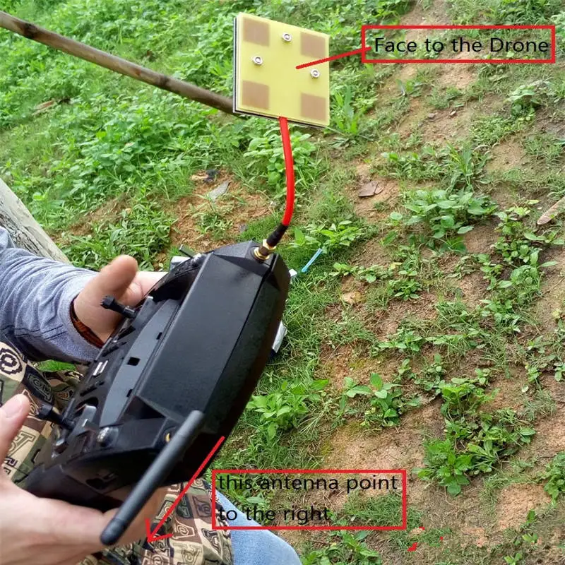 Hubsan H501S H107D+ H107D Улучшенная FPV дистанция 5,8 ГГц 14dBi панельная антенна 2,4 ГГц 3dBi антенна для RC квадрокоптера запасные части