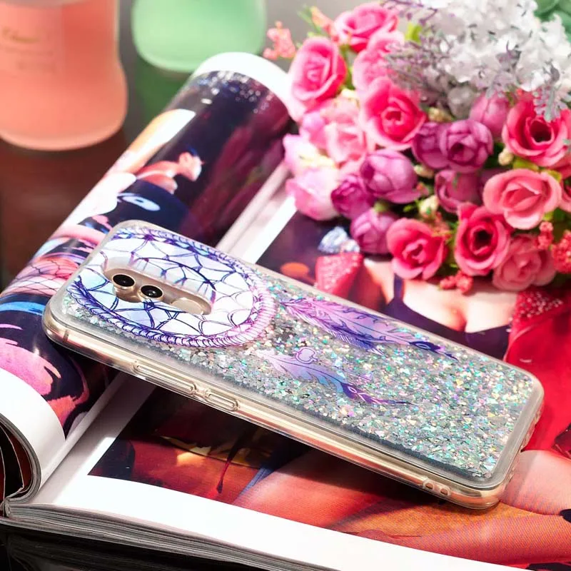 

Fashion Glitter Quicksand Liquid Sand Soft Bling Case Phone Silicone Cover Skin Coque Funda for HUAWEI Mate 20 Lite Maimang 7