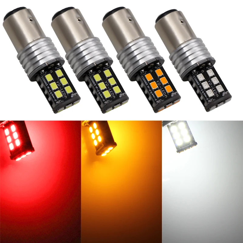 1 шт. 1157 P21/5 Вт BAY15D 15 SMD 2835 Светодиодные Автомобильные фары s двигатель DRL светильник