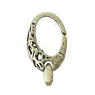 Винтажная медная застежка-лобстер DoreenBeads, полый, античный бронзовый цвет, для самостоятельного изготовления ключей, ювелирных изделий, 30 мм x 16 мм, 1 шт.