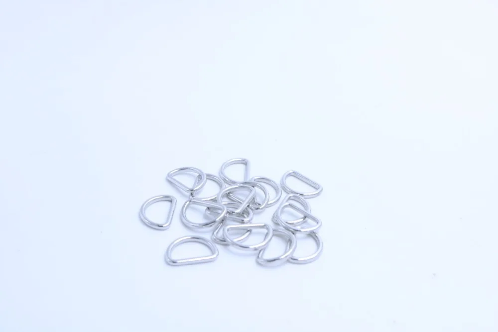 DIY 100pcs/lot 10mm 3/8&quot metal round alloy D Dee Ring adjustable buckles silver | Дом и сад