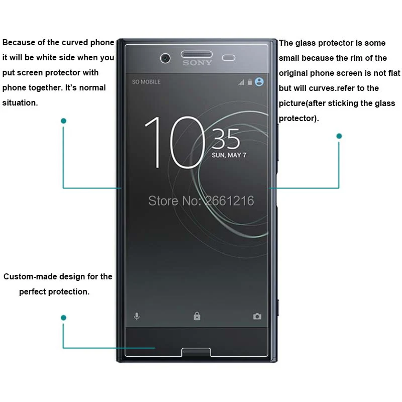 Закаленное стекло 9H 2.5D для Sony XZpremium Защитная пленка Xperia XZ Premium / Dual G8141 G8142 5 дюйма 2