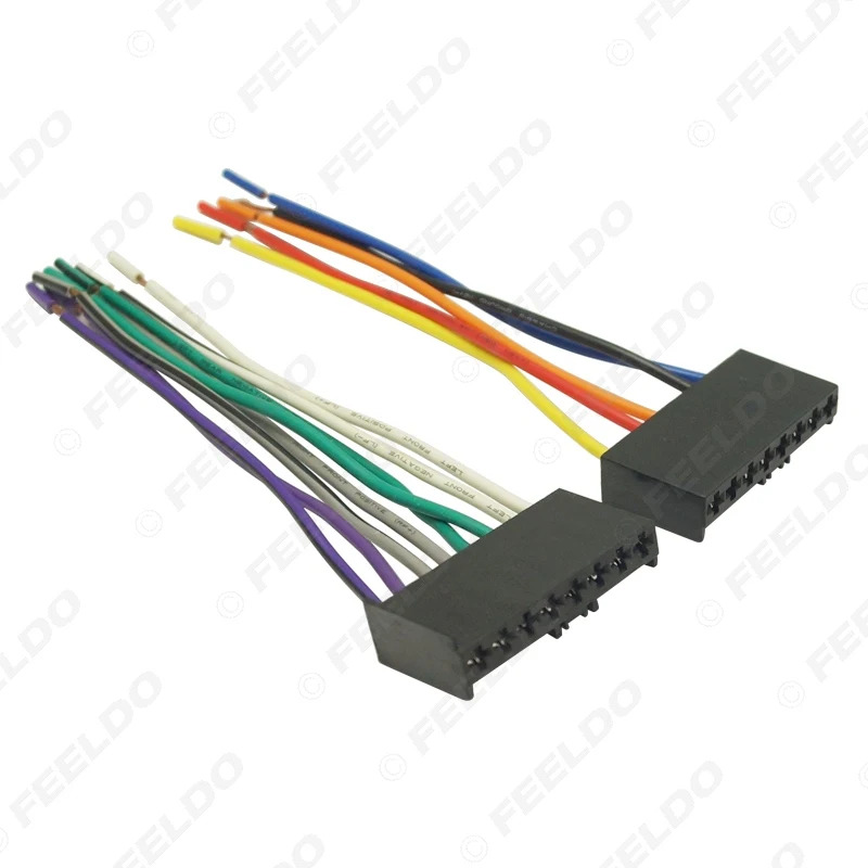 

FEELDO 10set Car CD/DVD Audio Stereo Wiring Harness Adapter Plug for Ford Mondeo Mustang Radio Wire Cable #HQ3447