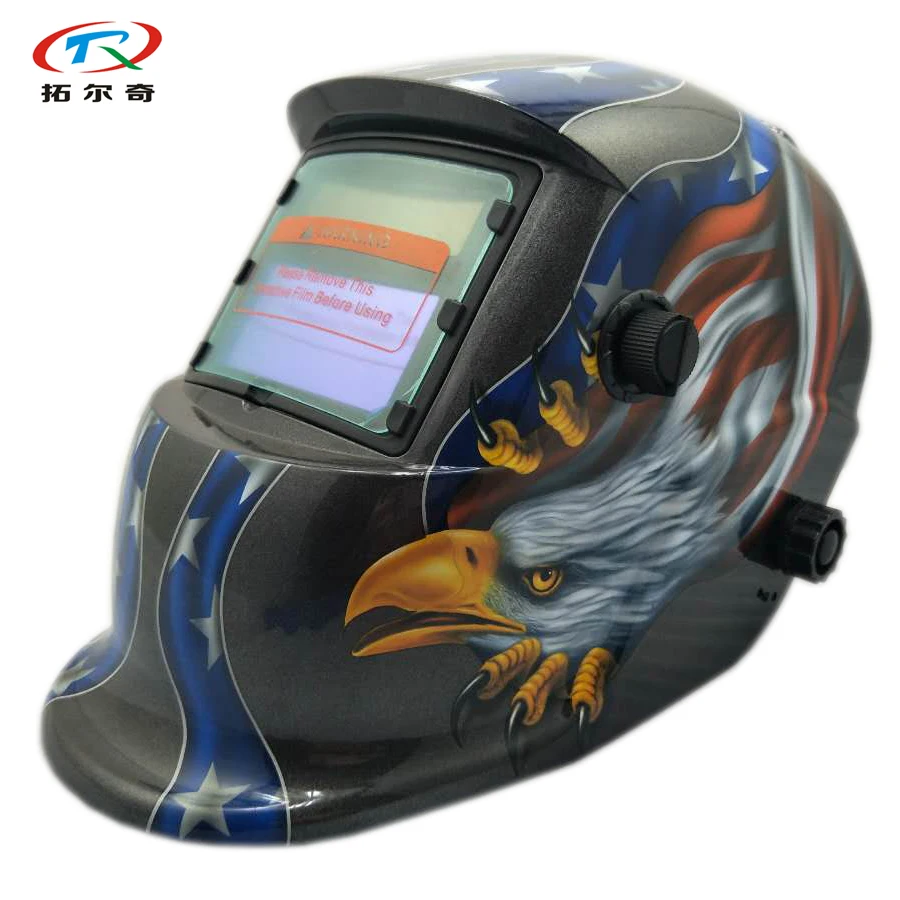tig welding helmet with long gloves auto darkening MIG GTAW solar and battery welder mask grinding adjust HD17(2233FF)Y | Инструменты