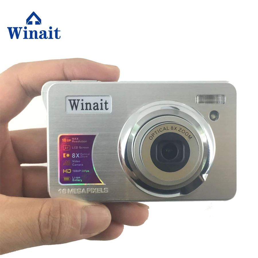 

Winait 15 Mega pixels digital compact camera 3x optical zoom and 2.7'' TFT display digital video camera