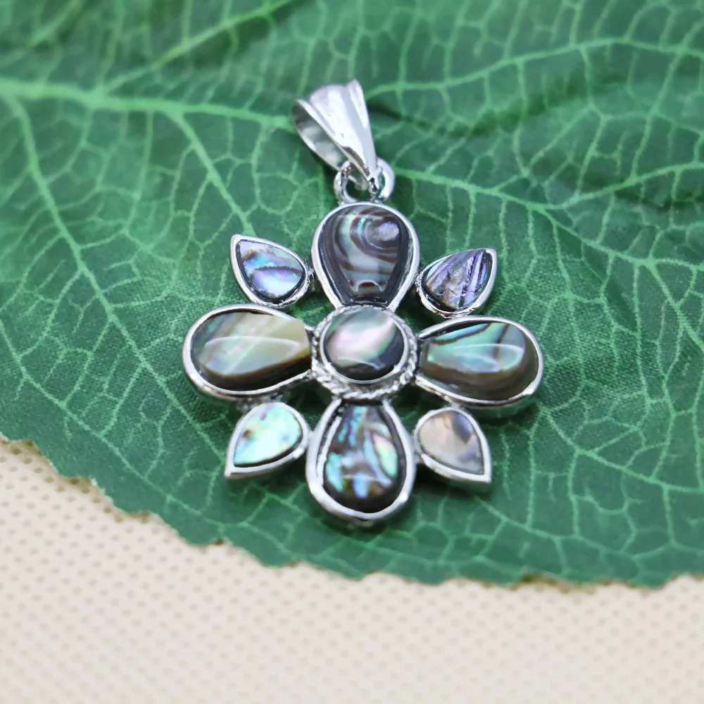 28 мм горячая Распродажа преобладающая бижутерия с цветочным дизайном Абалон