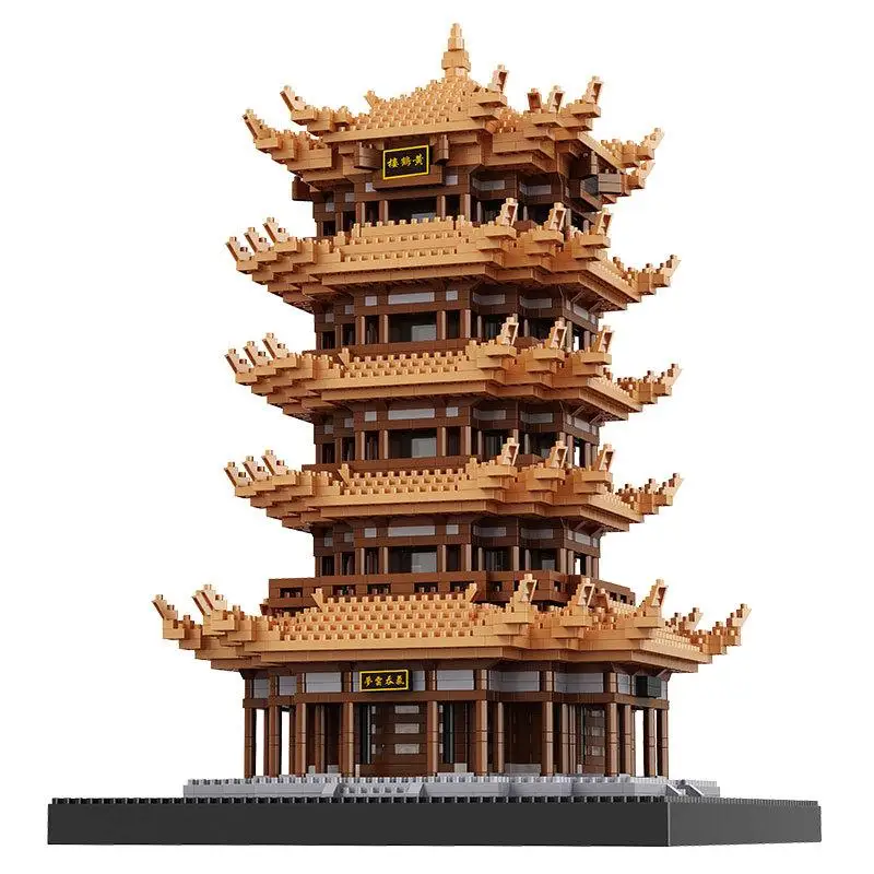 Legoed желтый кран Башня Архитектурный конструктор Блоки Модель Мир классический
