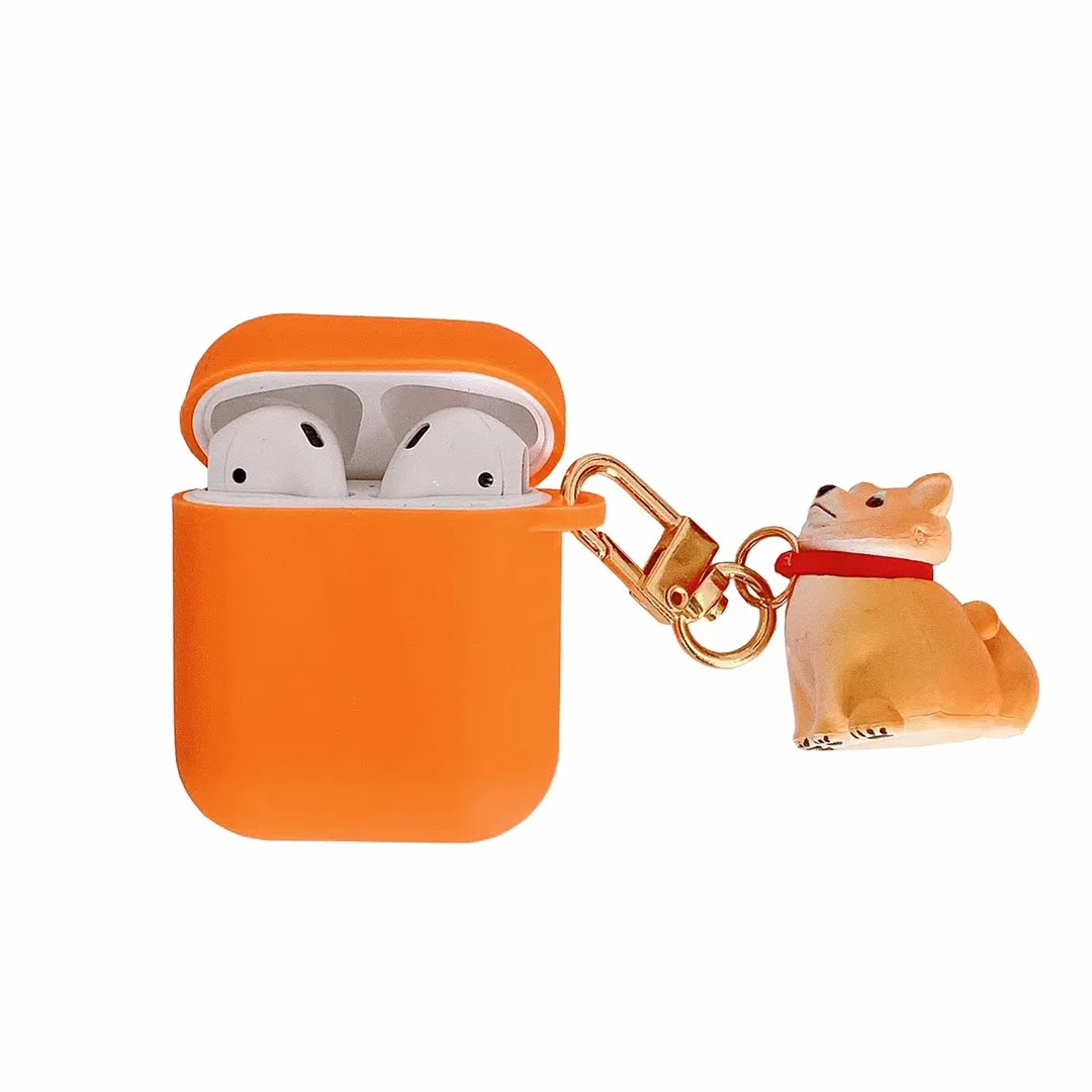 orange Футболка с забавным мультипликационным принтом «Косплей Shiba «Лисья Секретная служба»(Inu чехол для IPad Air стручки Apple домашних животных милая собака щенок Bluetooth наушники чехол для Airpod 2 Чехол Беспроводной наушников Чехол - Цвет: orange