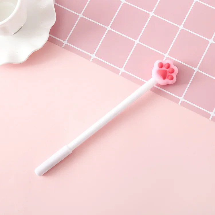 Гелевая ручка Kawaii Cat claw 0,5 мм, черные чернила, нейтральные ручки для письма, офисные школьные принадлежности, канцелярские принадлежности, подарок