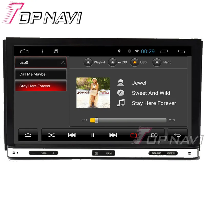 Topnavi 7&quot 800*480 Quad Core 16G Android 6.0 Car Radio Stereo GPS Navigation for Universal 2DIN DVD Multimedia Audio Player |