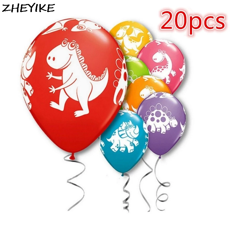 ZHEYIKE 20 шт./лот Латекс шары динозавр Baby Shower Детская день рождения украшения Парк